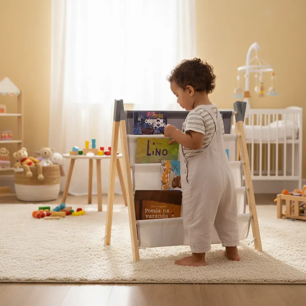 Pratelerinha de Livros Infantil Montessori | Leitura e Organização com Carinho